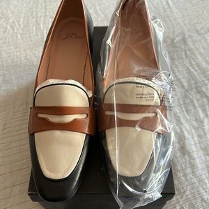 JCrew leather loafers block, heel pump American size 12